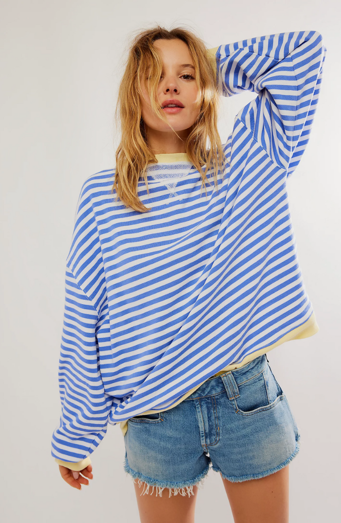 Lila | Gestreepte Oversized Trui